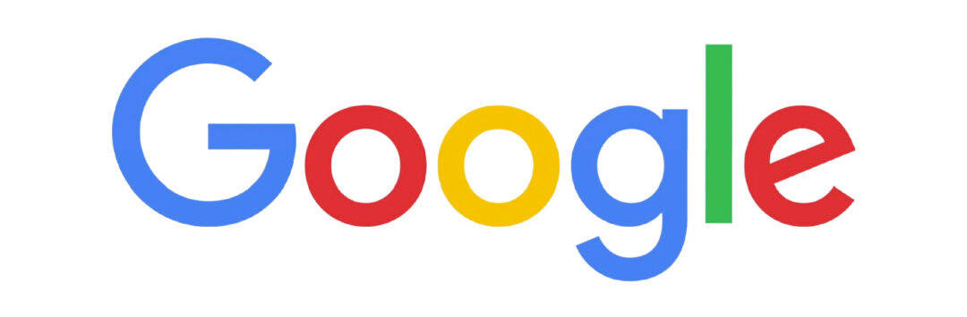 Google logo with multi-colored lettering.